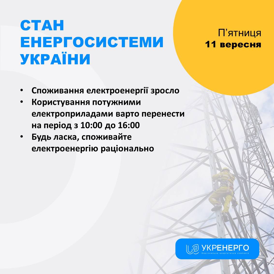 Зростання споживання та відключення через атаки