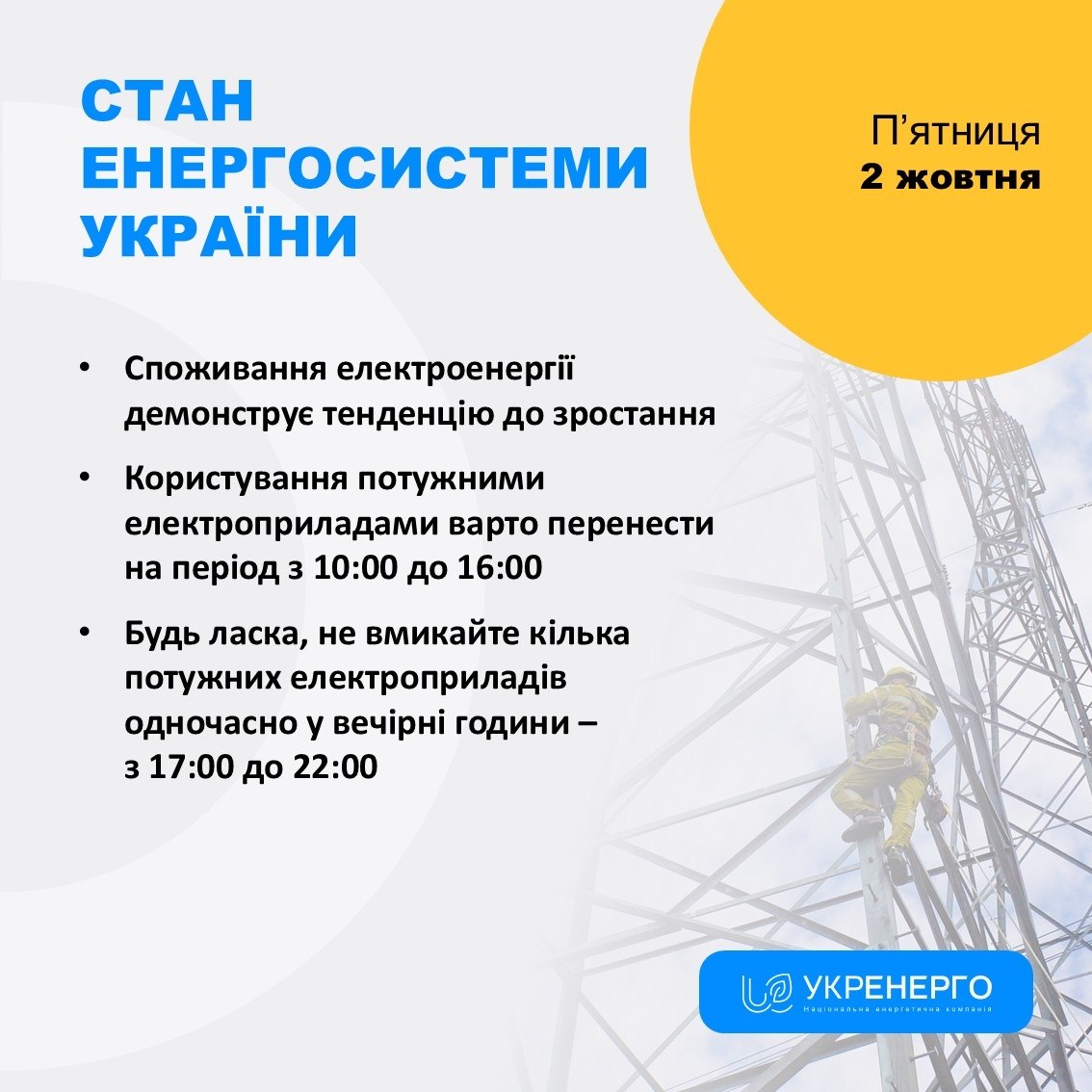 Зростання споживання та рекомендації 10:00–16:00